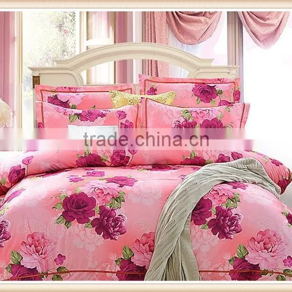 100% Polyester 3d Printed Textile Fabric With Big Flowers Bedsheet of China photo-6