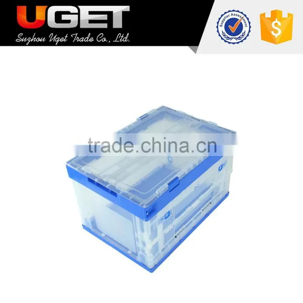 Factory Directly Sales Side Door Lid Foldable Collapsible Plastic Crate photo-2