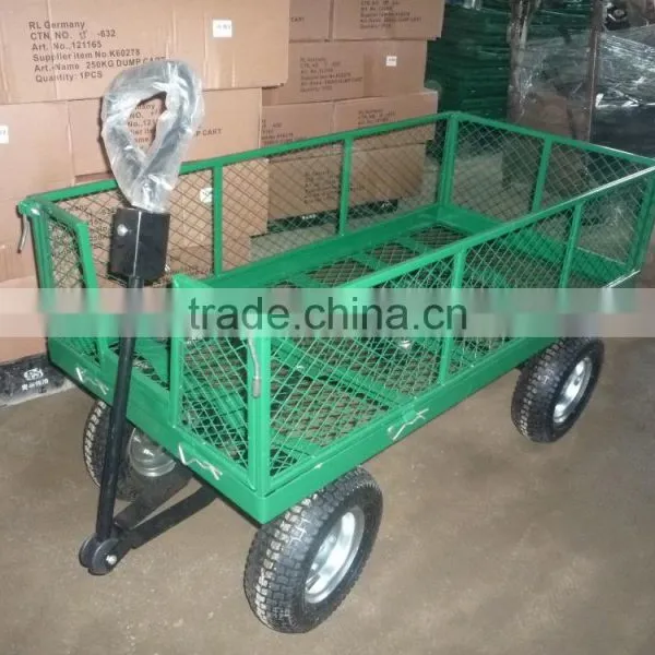 4 Wheel Metal Tool Cart / Steel Mesh Trolley TC4205E photo-2