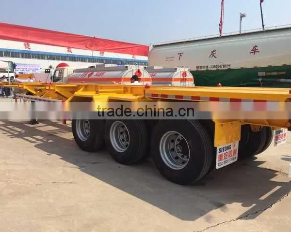 2016 China Frame 40ft/20ft Skeleton Container Semi Trailer for Sale photo-6