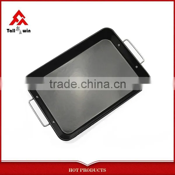 14.5''flat Square BBQ Grill Topper,bakeware,stainless Steel Kitchen Tools photo-2