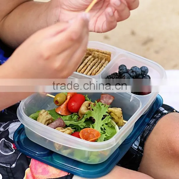 New Products 3 Compartment Plastic Bento Food Lunch Box photo-2