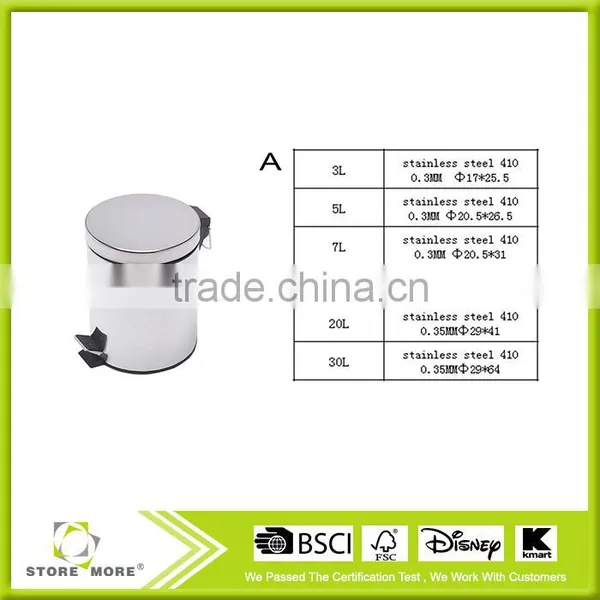 Cash Discount! Hot Selling STORE MORE Stainless Steel Trash Can photo-2