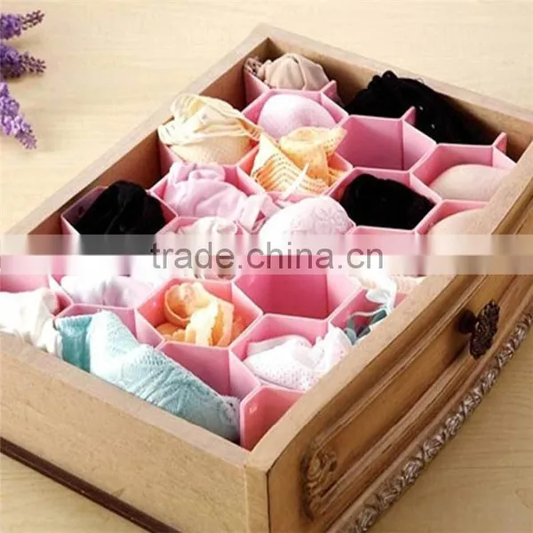Cy272 Home Honeycomb Cellular Drawer Divider For Underwear Socks Pants Organizers Clapboard Partition Closet Storage Organizer photo-2