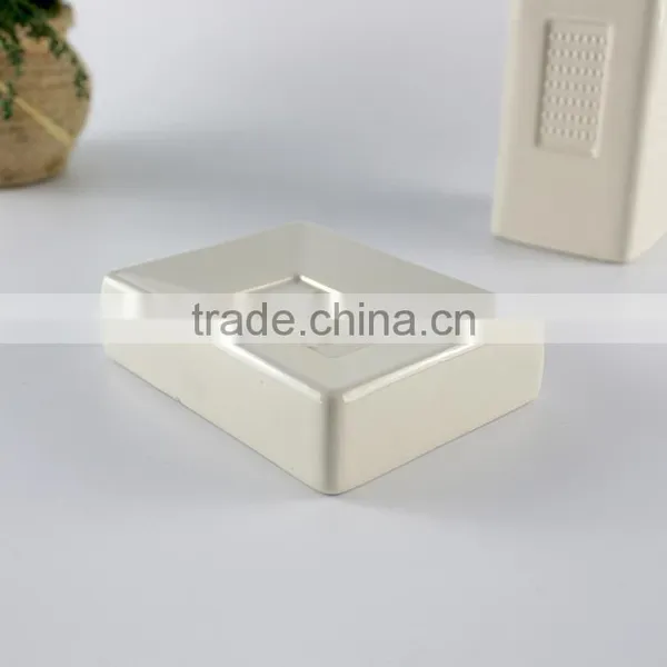 Custom Design 2 PCS Ceramic Bulk Bath Accessories Shampoo Bottle and Soap Dish photo-4