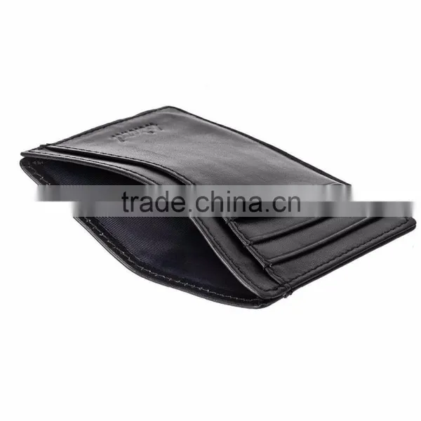 RFID Genuine Leather ID Business Credit Card Holder Italian Vegetable Tanned Leather Durable Ultra Multiple Slim photo-5