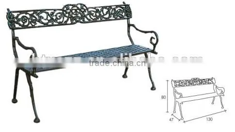 Classic Wooden And Cast Iron Garden Bench photo-3