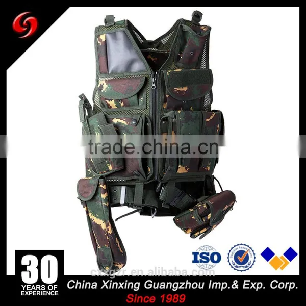 Cheap Multi-pockets Vest Light Weight Camouflage Tactical Military Mesh Designed Vest for Army