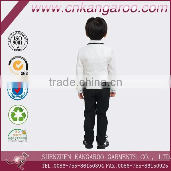 Formal Polyester Boys Kids White Dress Suit photo-2