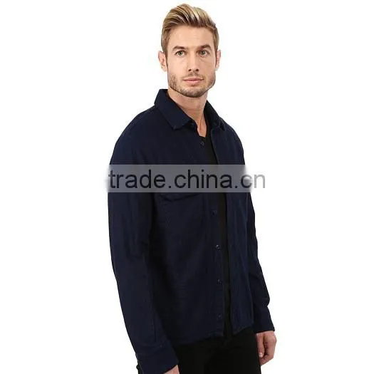 Custom Oversized Dark Bule Buttons Windbreaker Jacket for Men photo-4