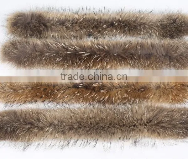 BBG-H-9 Natural Color Real Raccoon Fur Trim for Hood photo-6