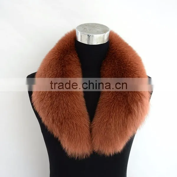 Myfur Women Cotton Padded Coat Dyed Blue Fox Fur Collar in Grey Color photo-3