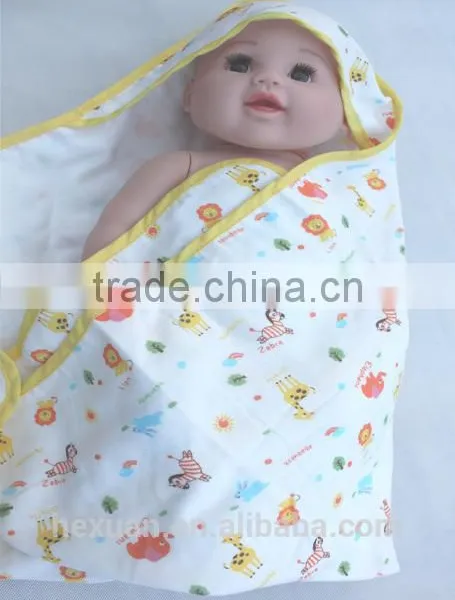OEM Factory or 10 Stocked Designs Baby Muslin Towel /Baby Swaddle Blanket photo-5