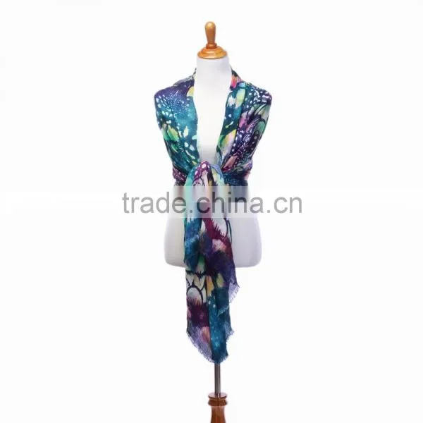 ROYAL PEACOCK SCARF photo-3