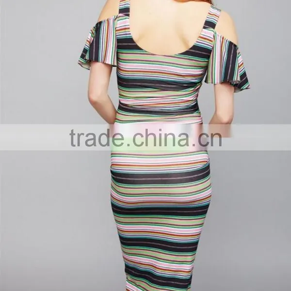 Cold Shoulder Pregnant Clothes Summer Dress for Pregnant photo-4