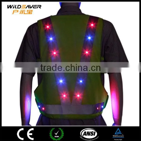 Reflective Police Security Uniforms Led Shirt/flashing Led Safety Vest photo-2