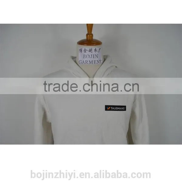 Custom Made Plain White Cotton Hoody photo-3