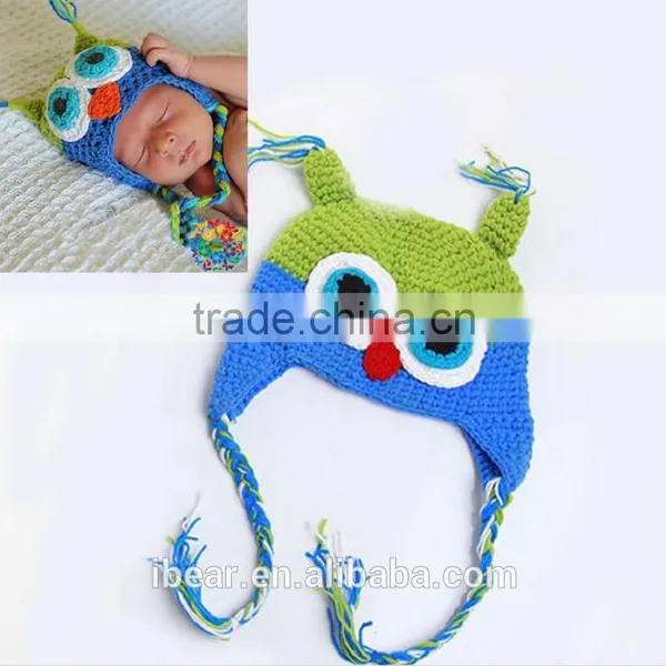 Crochet Baby Hat/little Owl Hat/ Baby Photo Prop photo-2
