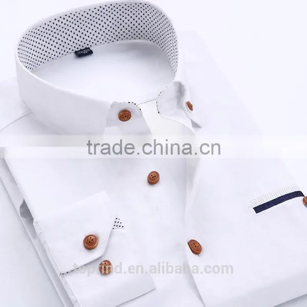High Quality Customise 2016 New Arrival Cheap Mens Uniform Office Shirt With Private Logo photo-2