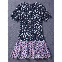 European Fashion Summer Women Print Casual Dress photo-3