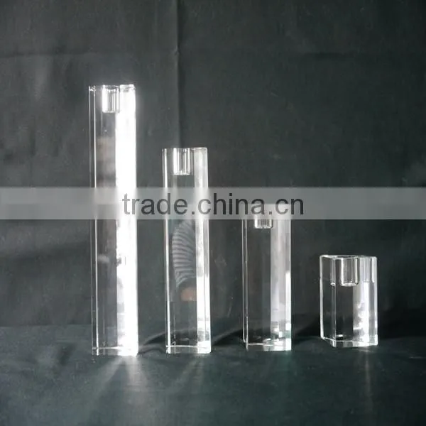 Hot Sale !!! Upscale Crystal Cube Candle Holder for Tea Light Candle Holder Centerpieces JKC-0003 photo-3