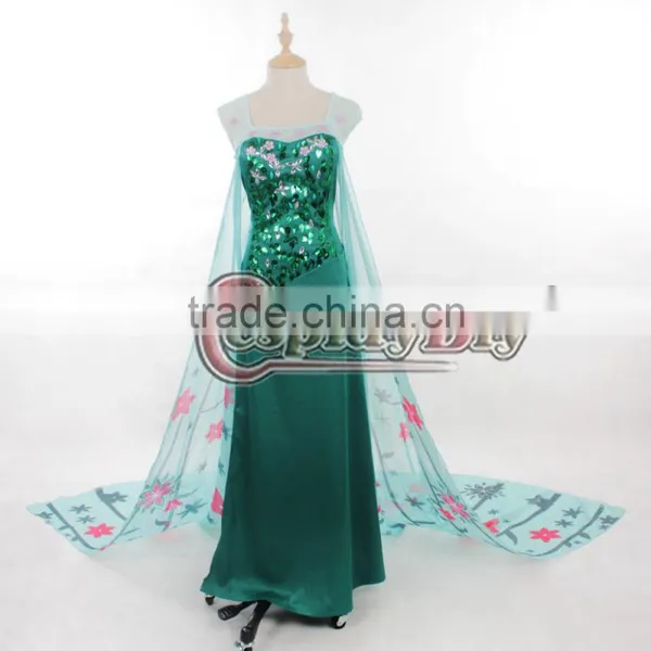Adult Princess Elsa Dress Fancy Summer Dress Women Carnival Cosplay Costume Custom Made photo-2