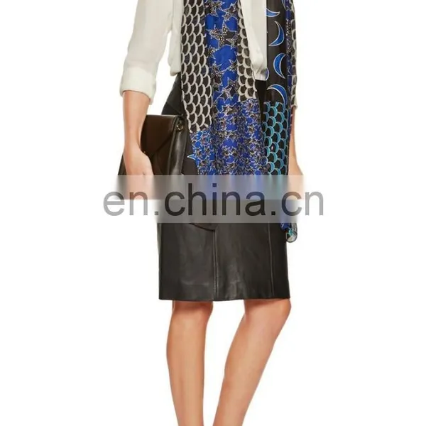 Wholesale Factory Price Fancy Multicolored Printed 100% Silk Chiffon Scarf