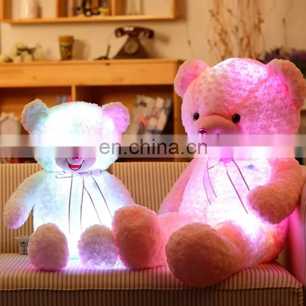 Wholesale Four Colors 30cm,50cm,80cm Teddy Bear Stuffed Plush Shining LED Light Up Lighting Electronic Soft Toys photo-2