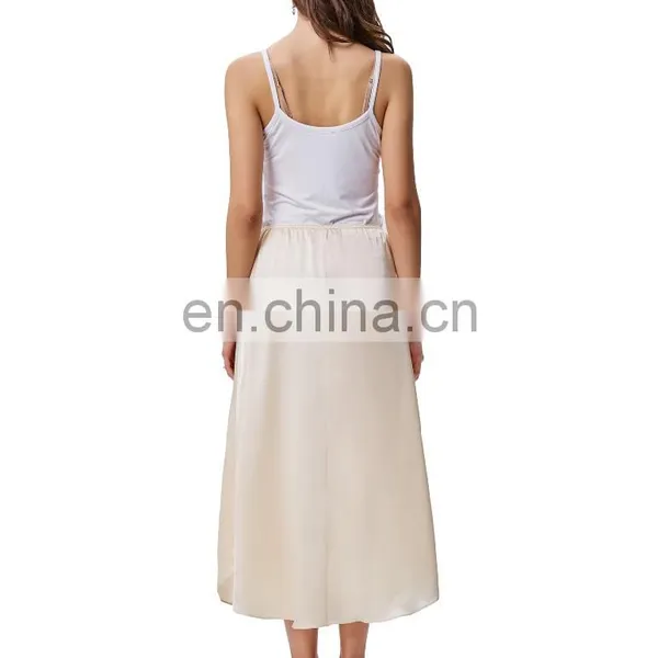 Kate Kasin Women's 35" Comfortable Champagne Satin Waist Slip Half Slip Undergarment KK000264-2 photo-5