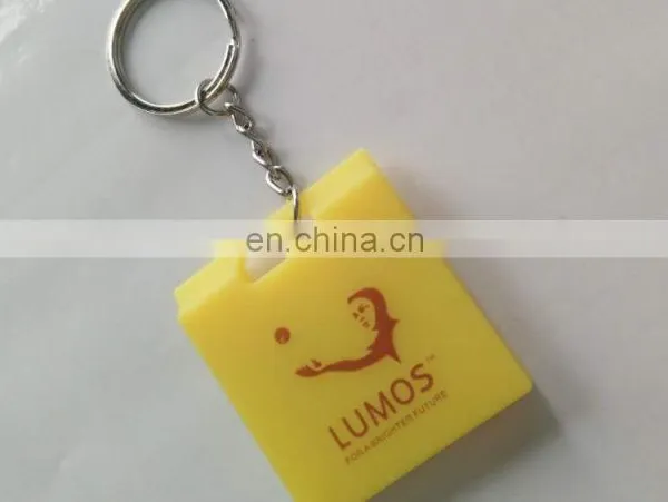 2017 3d OEM Custom LOGO Soft Silicone Rubber Box Shaped Keychain photo-4