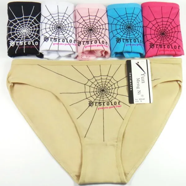 Yun Meng Ni Sexy Underwear Fancy Printed Lady Briefs Breathable Cotton Panties For Women photo-3