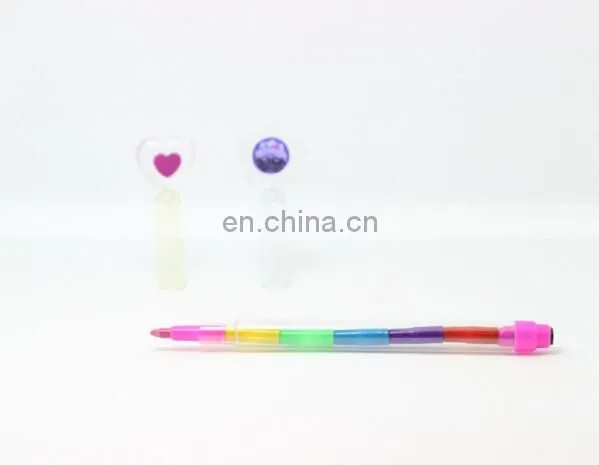 Multi- Crayon Crayon Pen 7 Colors Insect Push Crayon photo-2