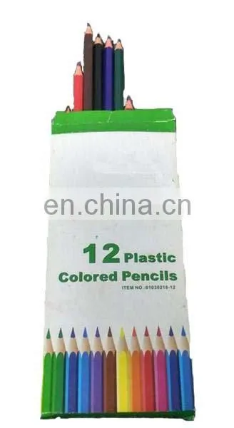 2016 Hot Sale Super Quality 7" Hexagonal Plastic Colored Pencils 12pcs Set photo-2