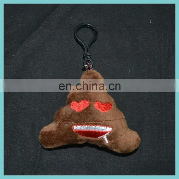 New Developed 6 Designs of Plush Poo Emoji Carabiner Keychain photo-4