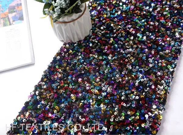5mm Sequin Fabric Rainbow Colour