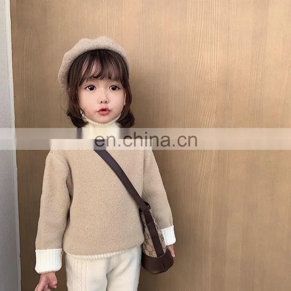4201/ China Manufacturer High Quality Turtleneck Baby Girl Sweater Thicken Fashion Knitted Top photo-3