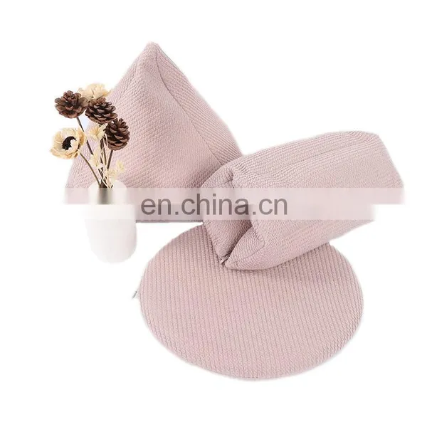 High Quality Plain Light Casual Portable Cheap Small Pink Pillows Multi Functional Foldable Folding Triangular Pillow for Home photo-4