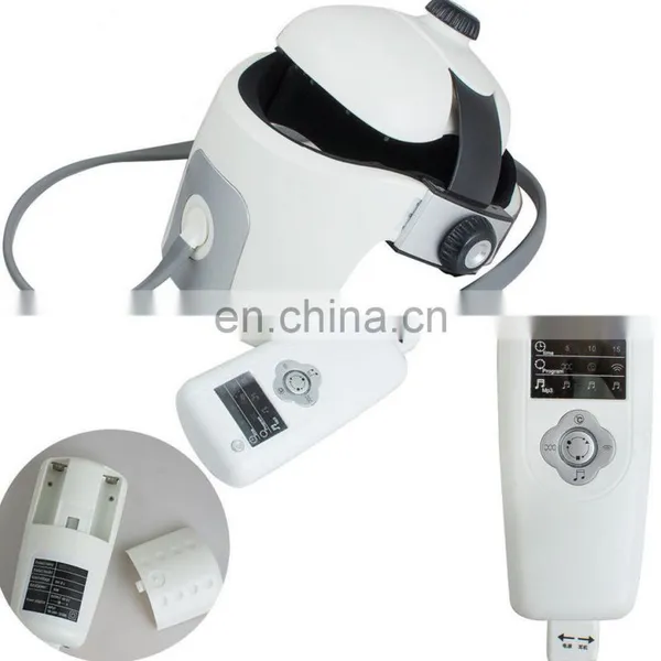 Homse Use Automatic Air Pressure Head Massage Helmet Dual Vibrating Electric Head Massager