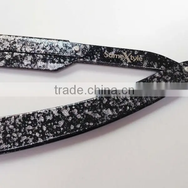 New Barber Salon Straight Razor - Metal Stainless Steel Razor - Barber Razor Black Paper Coated photo-2