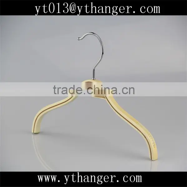 CY-278 Bend Shape Kid Wooden Coat Hangers With Children Pants Hanger photo-6