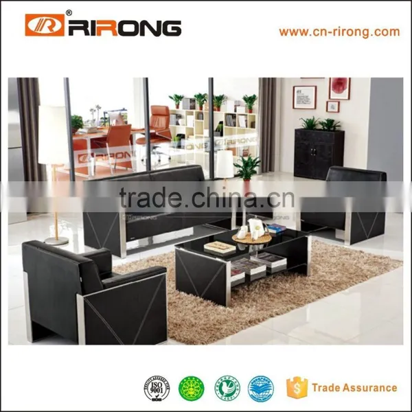 Livingroom Cheap and Nice Design Stainless Steel Tea Table With Black Glass photo-5