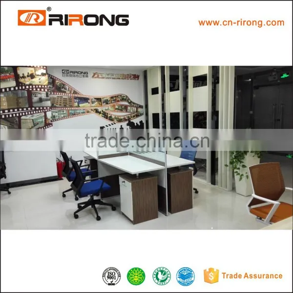 RR-168-2412C Desktop Melamine Allumium Alloy Edge Design Office Table Partition