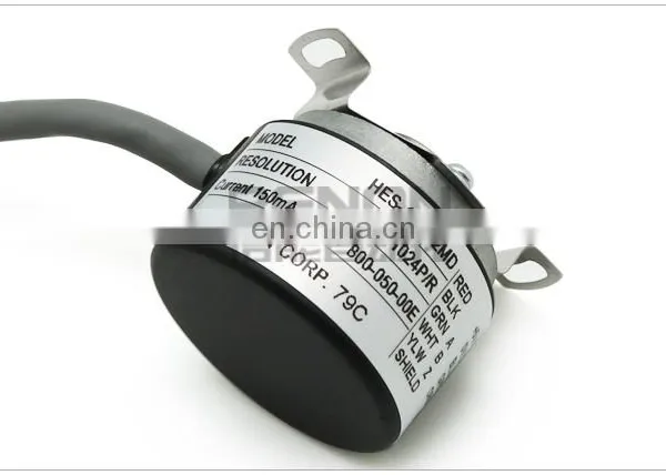 Mini Half Empty Shaft Incremental Rotary Encoder HES Series HES-25-2MD 8mm Hole Diameter 25 Pulse Output photo-5