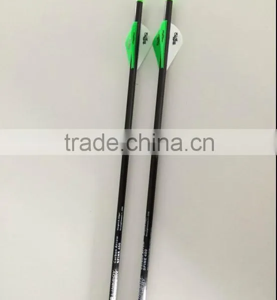 Hot Sale Linkboy Plastic Vanes Black Carbon Arrow Hunting photo-3
