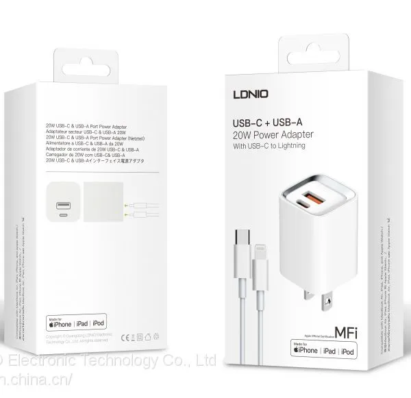 LDNIO New Arrival Model A2318M MFi Charger With Type-c to Lightning Cable photo-4