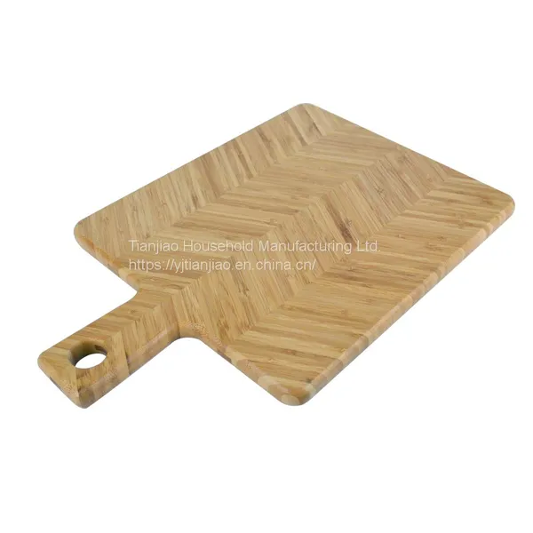 New Design Bamboo End Grain Cutting Board With Handle Chopping Block Kitchen Serving Charcuterie Cheese Board photo-4