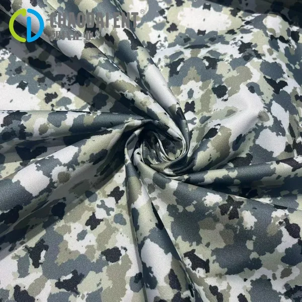 600D*600D Recycled Polyester Elastic Fiber Oxford Cloth Digital Printing PU Color Glue Tank Bag Fabric photo-2