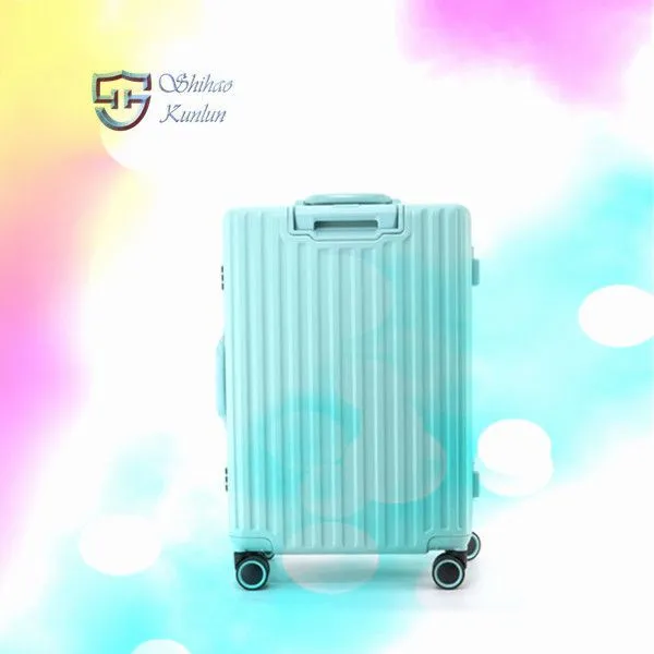 Luxury Metal Hard Shell Spinner Suitcase Travel Trolley Case PC Luggage With 360 Degree Wheels With Tsa Locks photo-4