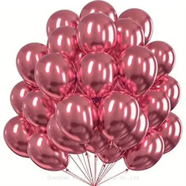 Bulk Order Mixed-Size Metallic Balloons - 5/10/12/18 Inch Latex Balloons, Event Planner Garland Balloons photo-3