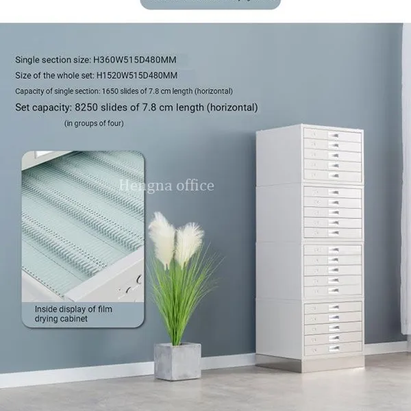 Cabinet de arquivo de blocos de tecido de laboratório da Faculdade de Medicina, com design vertical econômico de espaço, com slot para rótulos, 6 gavetas e largura de 450mm